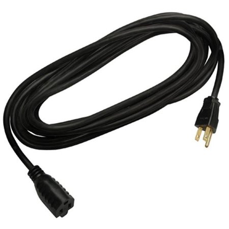 MASTER ELECTRONICS Master Electrician 02306ME 15 ft. Black Round Vinyl Extension Cord 239525